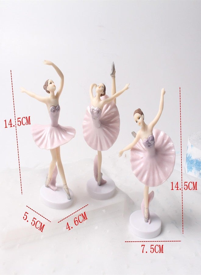 Spiaty Polyvinyl Chloride Ballet Dancing Girl Home, Car and Office Decor Figurine (Small, Pink, Set of 3) - Image 5